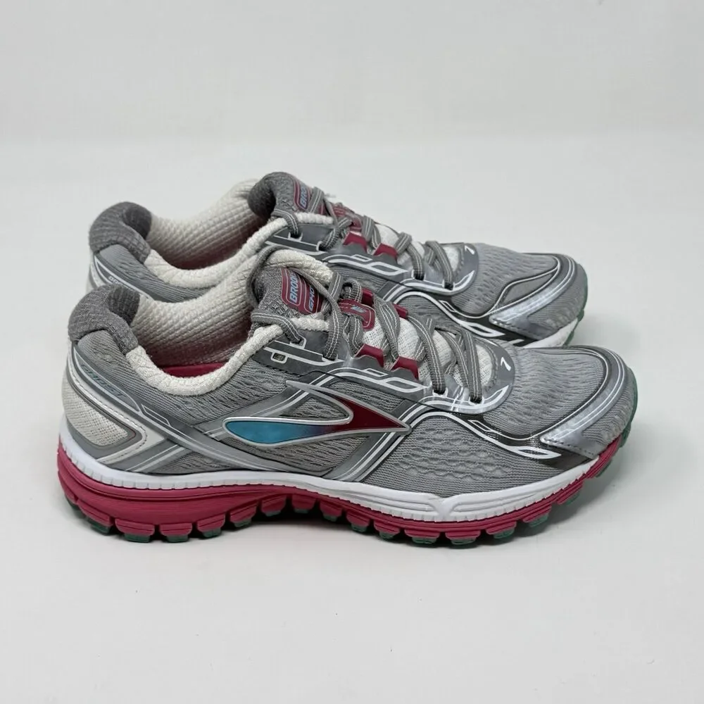 Brooks Ghost 8th Edition Sneakers Shoes Womens  8 M Gray Pink Running Comfort